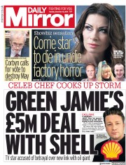 Daily Mirror (UK) Newspaper Front Page for 18 December 2018