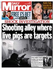 Daily Mirror (UK) Newspaper Front Page for 18 February 2014