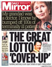 Daily Mirror (UK) Newspaper Front Page for 18 February 2017