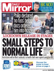 Daily Mirror (UK) Newspaper Front Page for 18 February 2021