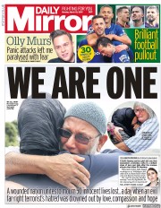 Daily Mirror (UK) Newspaper Front Page for 18 March 2019