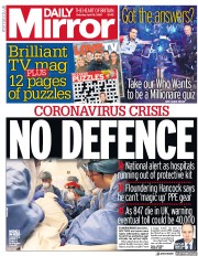 Daily Mirror (UK) Newspaper Front Page for 18 April 2020