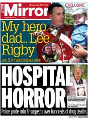 Daily Mirror front page for 18 May 2023