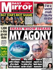 Daily Mirror (UK) Newspaper Front Page for 18 August 2011