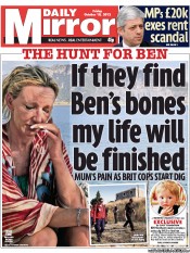 Daily Mirror (UK) Newspaper Front Page for 19 October 2012