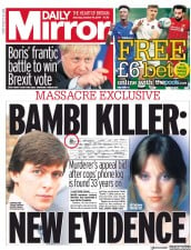 Daily Mirror (UK) Newspaper Front Page for 19 October 2019