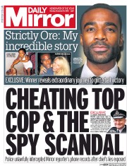 Daily Mirror (UK) Newspaper Front Page for 19 December 2016