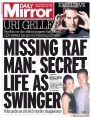 Daily Mirror (UK) Newspaper Front Page for 19 January 2017