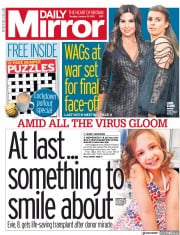 Daily Mirror (UK) Newspaper Front Page for 19 January 2021