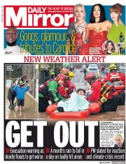 Daily Mirror (UK) Newspaper Front Page for 19 February 2020