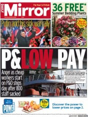Daily Mirror (UK) Newspaper Front Page for 19 March 2022