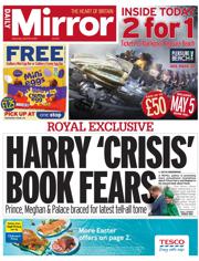 Daily Mirror front page for 19 April 2025