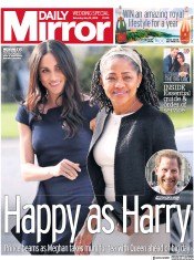 Daily Mirror (UK) Newspaper Front Page for 19 May 2018