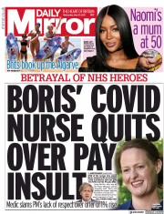 Daily Mirror (UK) Newspaper Front Page for 19 May 2021