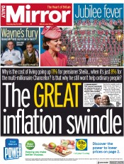 Daily Mirror (UK) Newspaper Front Page for 19 May 2022