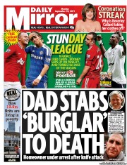 Daily Mirror Newspaper Front Page (UK) for 19 September 2011