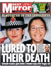 Daily Mirror (UK) Newspaper Front Page for 19 September 2012