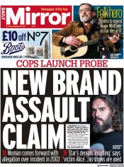 Daily Mirror front page for 19 September 2023