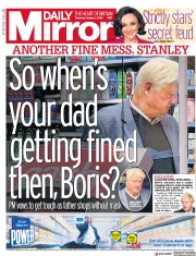 Daily Mirror (UK) Newspaper Front Page for 1 October 2020