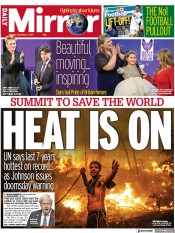 Daily Mirror (UK) Newspaper Front Page for 1 November 2021