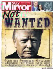 Daily Mirror (UK) Newspaper Front Page for 1 December 2017
