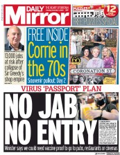 Daily Mirror (UK) Newspaper Front Page for 1 December 2020