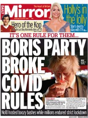 Daily Mirror (UK) Newspaper Front Page for 1 December 2021