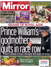 Daily Mirror front page for 1 December 2022