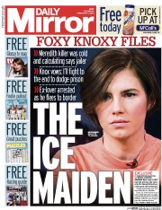 Daily Mirror (UK) Newspaper Front Page for 1 February 2014