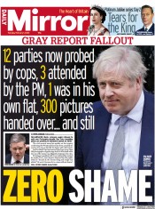 Daily Mirror (UK) Newspaper Front Page for 1 February 2022