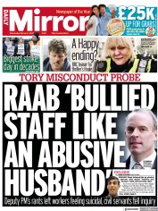 Daily Mirror (UK) Newspaper Front Page for 1 February 2023