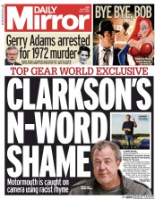 Daily Mirror (UK) Newspaper Front Page for 1 May 2014