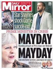 Daily Mirror (UK) Newspaper Front Page for 1 May 2018