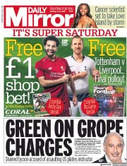 Daily Mirror (UK) Newspaper Front Page for 1 June 2019