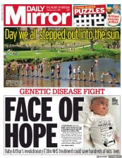 Daily Mirror (UK) Newspaper Front Page for 1 June 2021