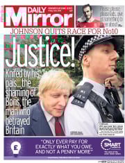 Daily Mirror (UK) Newspaper Front Page for 1 July 2016