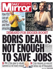 Daily Mirror (UK) Newspaper Front Page for 1 July 2020