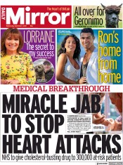 Daily Mirror (UK) Newspaper Front Page for 1 September 2021