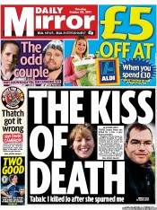Daily Mirror (UK) Newspaper Front Page for 20 October 2011