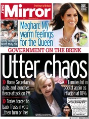 Daily Mirror (UK) Newspaper Front Page for 20 October 2022