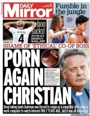 Daily Mirror Newspaper Front Page (UK) for 20 November 2013