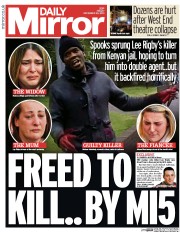 Daily Mirror (UK) Newspaper Front Page for 20 December 2013