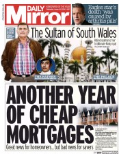 Daily Mirror (UK) Newspaper Front Page for 20 January 2016