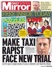 Daily Mirror (UK) Newspaper Front Page for 20 January 2018
