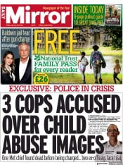 Daily Mirror front page for 20 January 2023