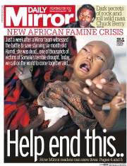 Daily Mirror (UK) Newspaper Front Page for 20 March 2017