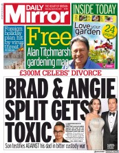 Daily Mirror (UK) Newspaper Front Page for 20 March 2021