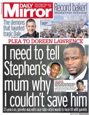 Daily Mirror (UK) Newspaper Front Page for 20 April 2018