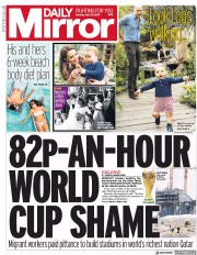Daily Mirror (UK) Newspaper Front Page for 20 May 2019