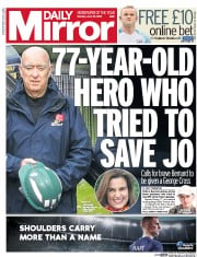 Daily Mirror (UK) Newspaper Front Page for 20 June 2016